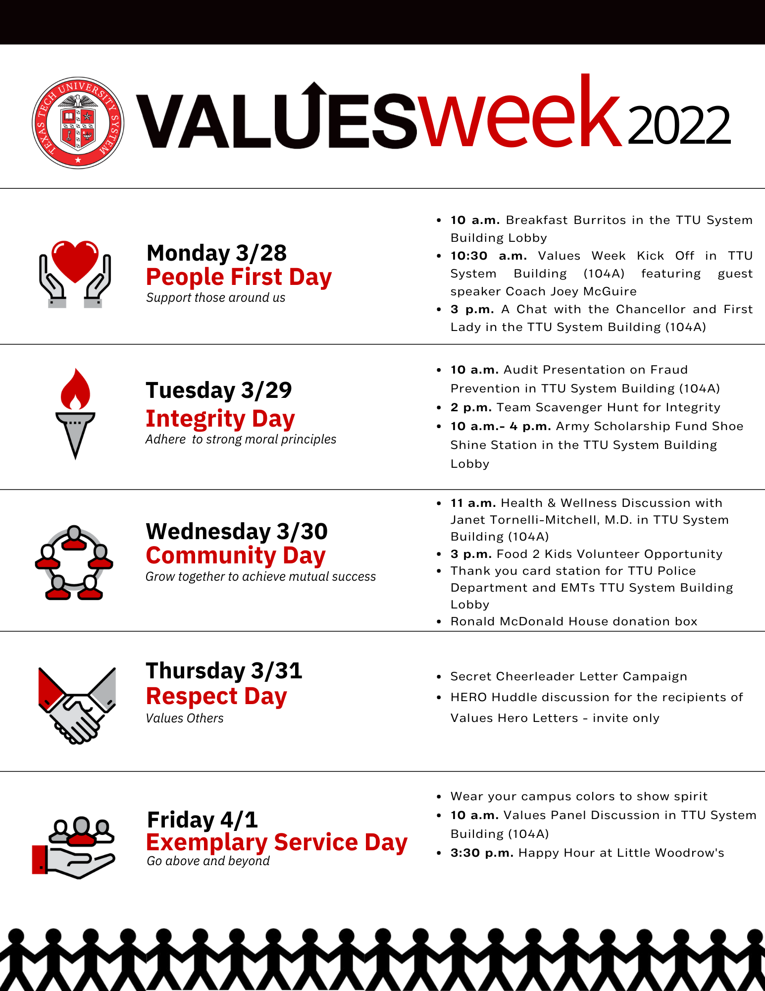 Values Week Flyer
